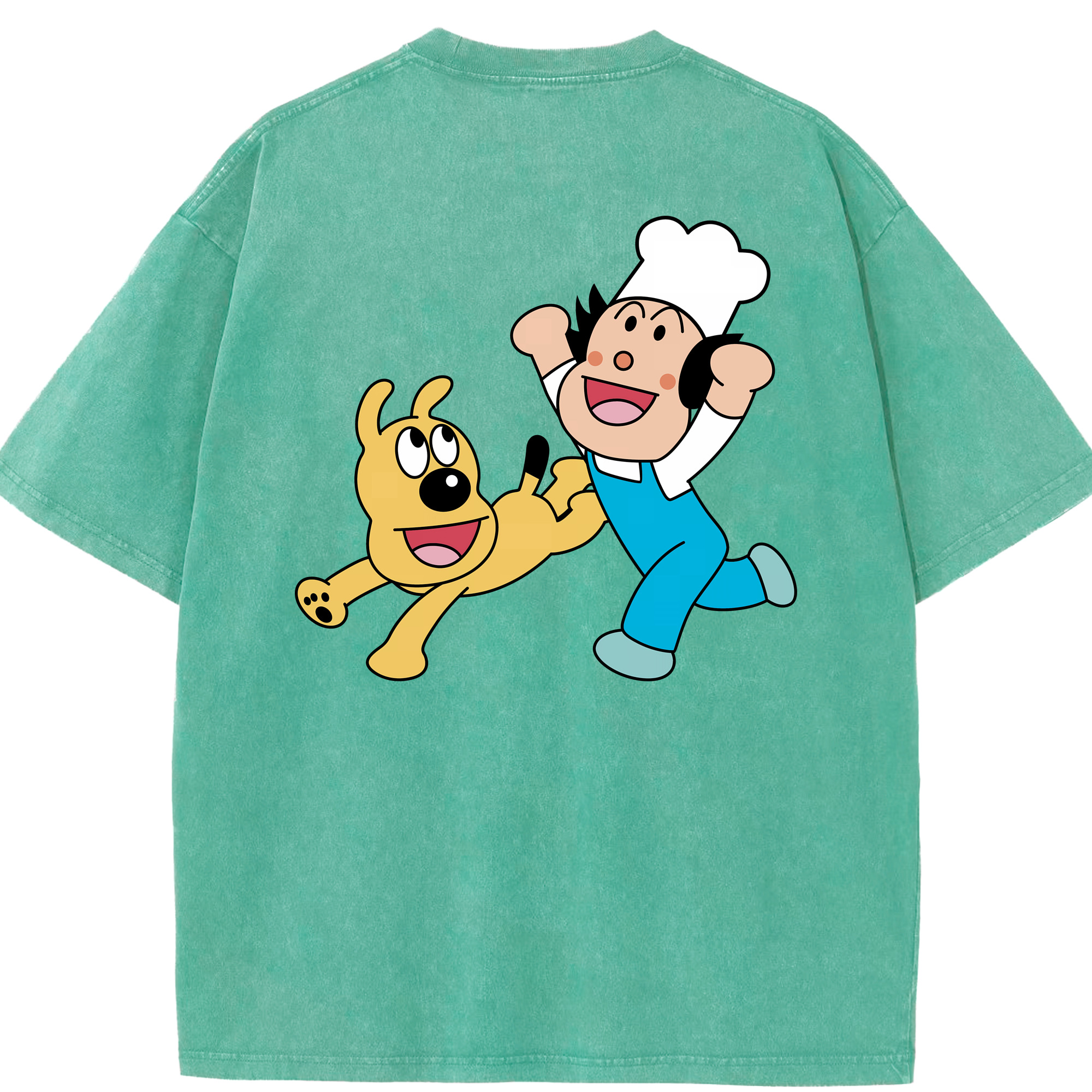 （画像用） アンパンマン Anpanman 綿100% ヴィンテージ風 半袖Tシャツ（背面プリント）